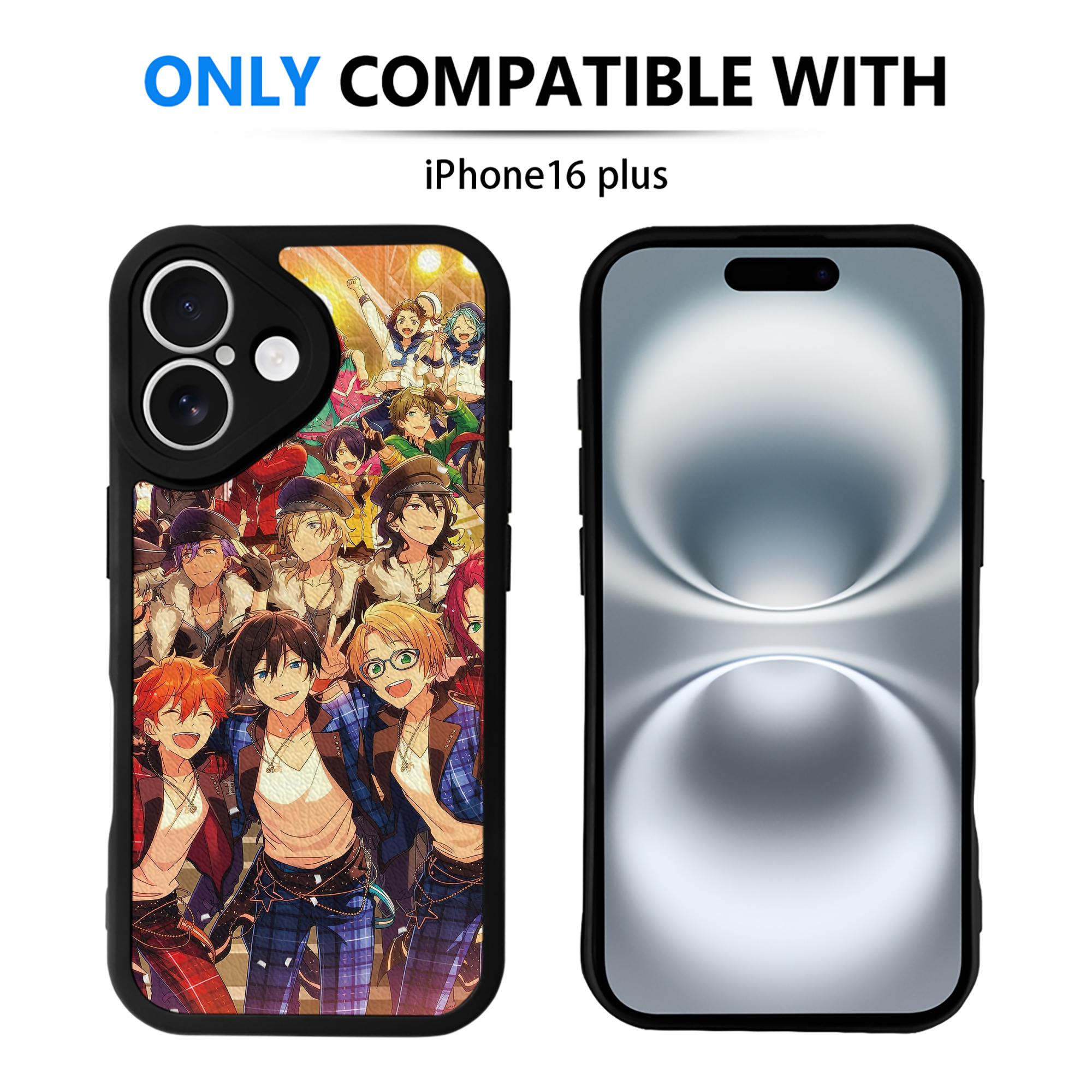 （画像用） あんさんぶるスターズ! Ensemble Stars 【iPhone 16シリーズ対応】シリコンスマホケース（レザー調） 材質：シリコン